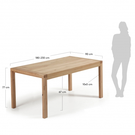 VIANO dubový rozkladací stôl
