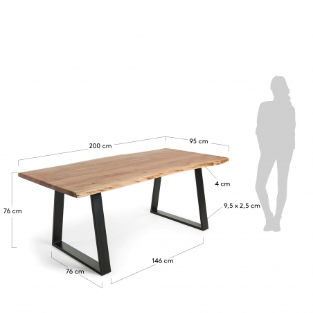 ALIALA 200 stôl z agátového dreva