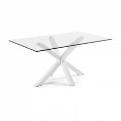 RONY WHITE GLASS stôl