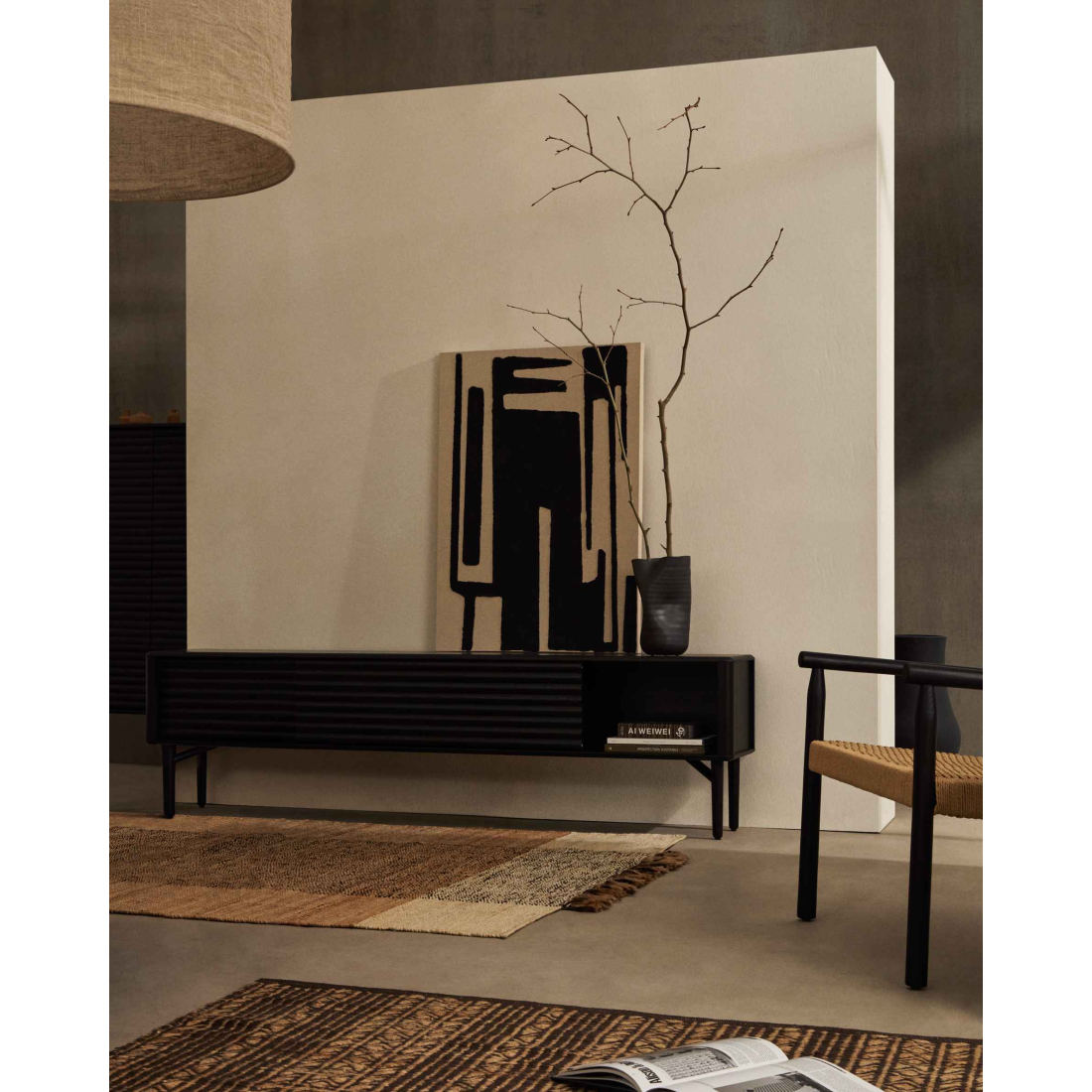 LENON BLACK TV stolík 2